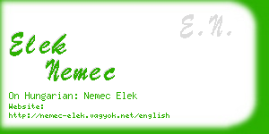 elek nemec business card